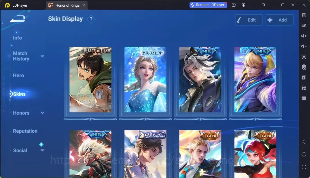 Honor of Kings Accounts Rare Skin Global|113H 179S|Flawless Frozen Lady Zhen,Precious AOT eren Zhang Fei,Limited KongMing 3