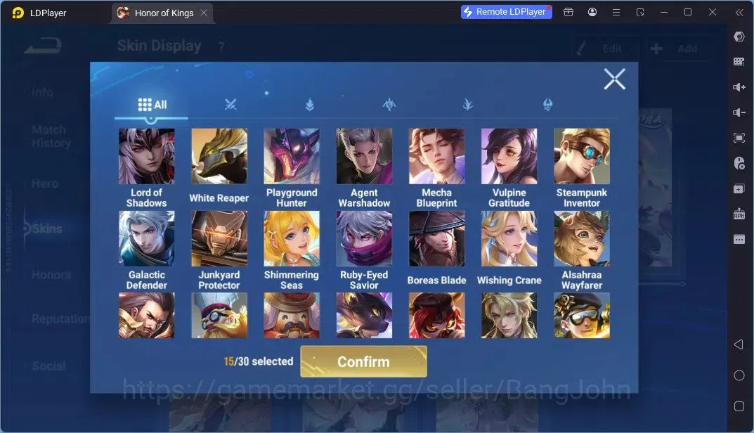 Honor of Kings Accounts Rare Skin Global|113H 179S|Flawless Frozen Lady Zhen,Precious AOT eren Zhang Fei,Limited KongMing 8