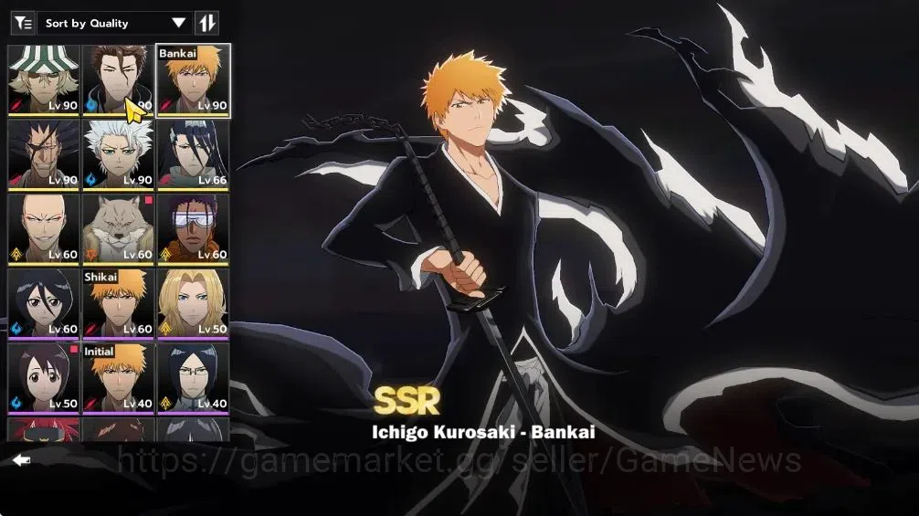 BLEACH: Soul Resonance Accounts NuverseSEA|LV 69|9 SSR [(AizenB1+SignG2,KisukeB2+S image 1