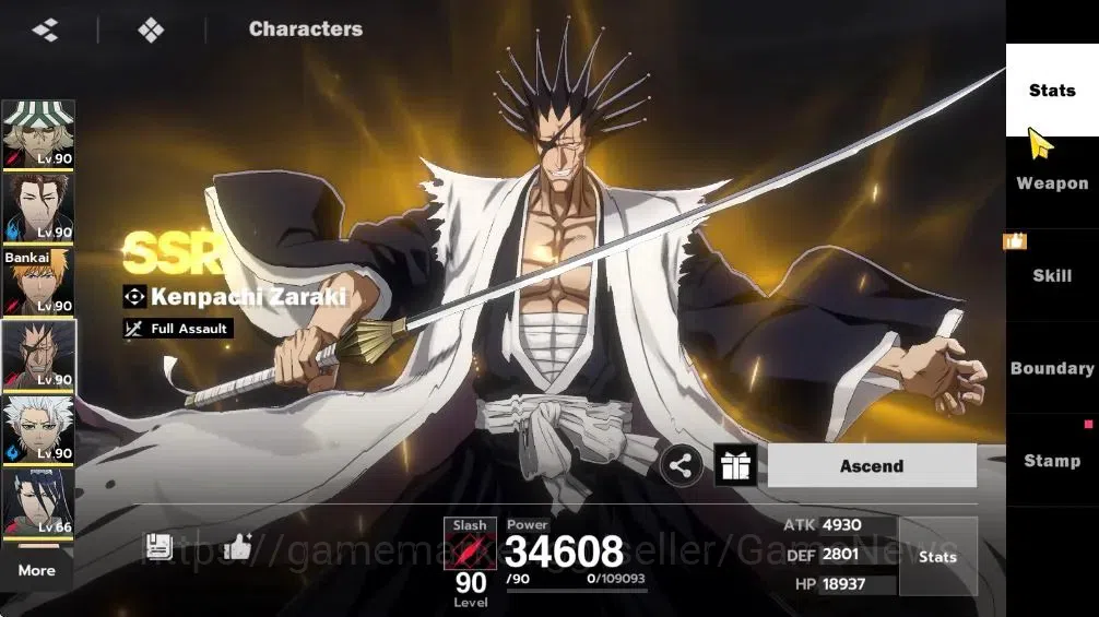 BLEACH: Soul Resonance Accounts NuverseSEA|LV 69|9 SSR [(AizenB1+SignG2,KisukeB2+S image 12
