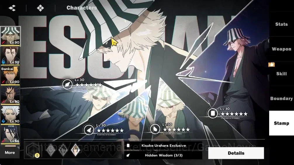 BLEACH: Soul Resonance Accounts NuverseSEA|LV 69|9 SSR [(AizenB1+SignG2,KisukeB2+S image 5