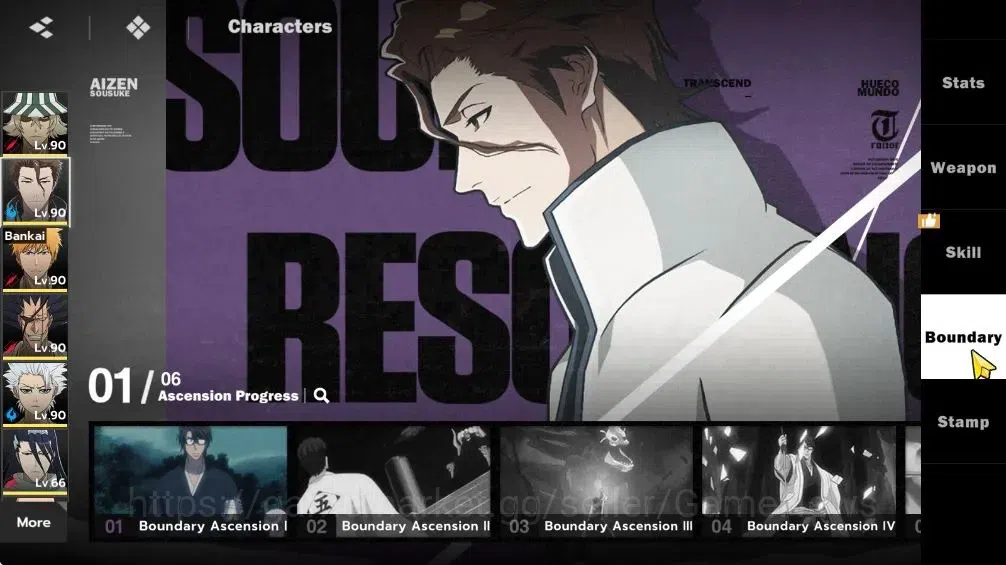 BLEACH: Soul Resonance Accounts NuverseSEA|LV 69|9 SSR [(AizenB1+SignG2,KisukeB2+S image 8