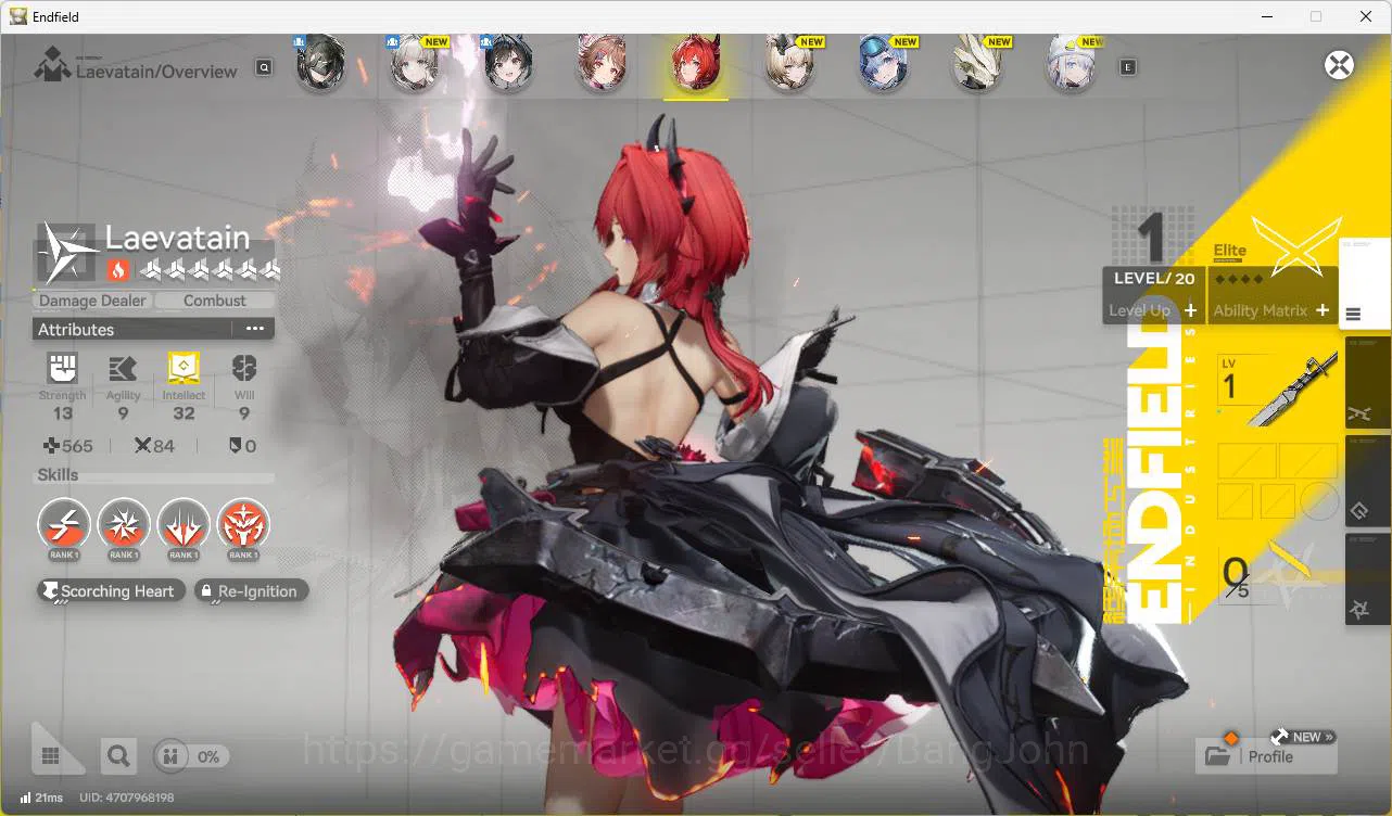 Arknights: Endfield Accounts Starter Lv2 Skipped Tutorial | ASIA |  Laevatain | image 1