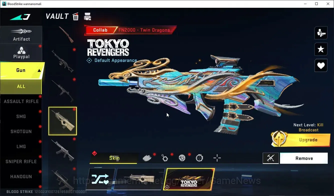 Blood Strike Accounts Collab Skin ASIA|ETERNAL DeAgle+Collab Enzo-Kraken,TR MCX,FN2000K,JACK|3 ULTRA[2 PitchStrike,Zero]|LMT 10