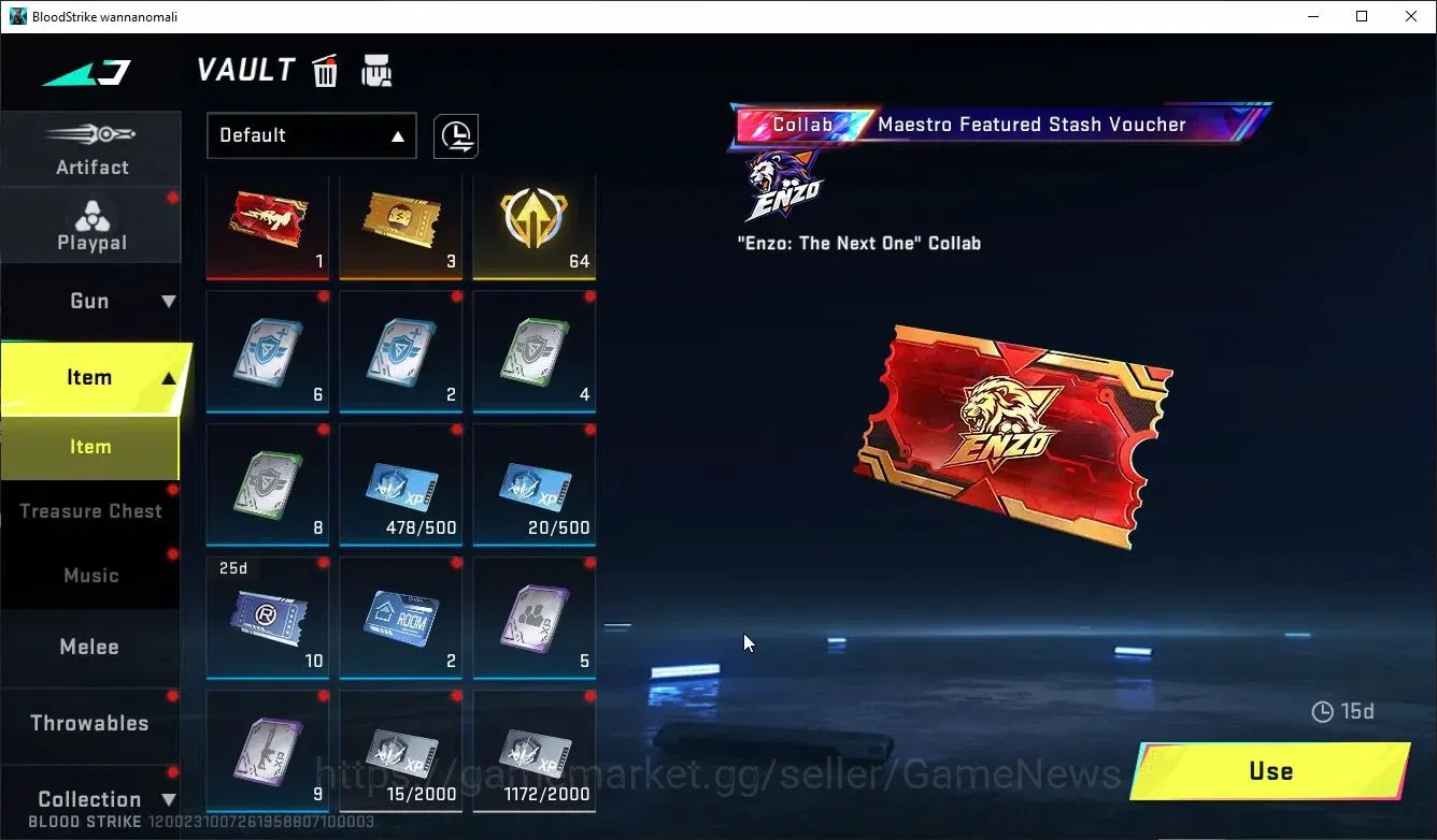 Blood Strike Accounts Collab Skin ASIA|ETERNAL DeAgle+Collab Enzo-Kraken,TR MCX,FN2000K,JACK|3 ULTRA[2 PitchStrike,Zero]|LMT 13