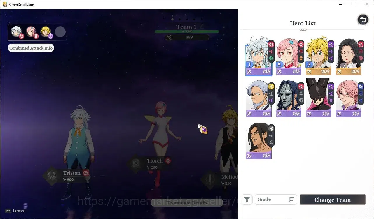 The Seven Deadly Sins: Origin Accounts EUROPE |Starter Lvl 2|3 SSR| Meliodas, Guila + 1 S image 3