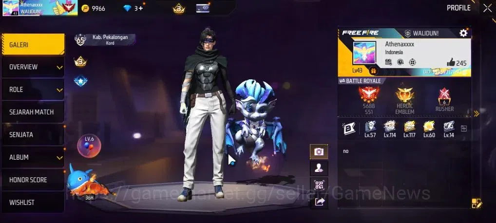 Free Fire Accounts Indonesia | M1887 Hand Of Hope | XM8 Destiny Guard image 2