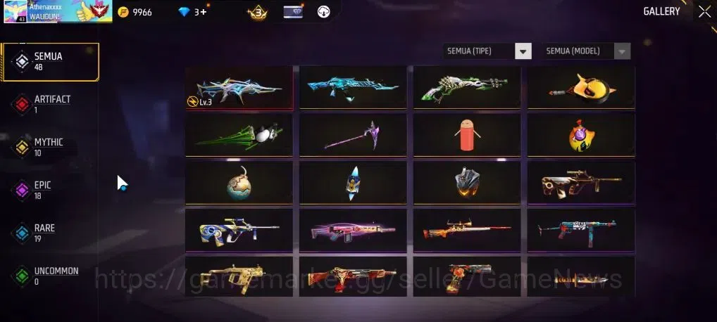 Free Fire Accounts Indonesia | M1887 Hand Of Hope | XM8 Destiny Guard image 3