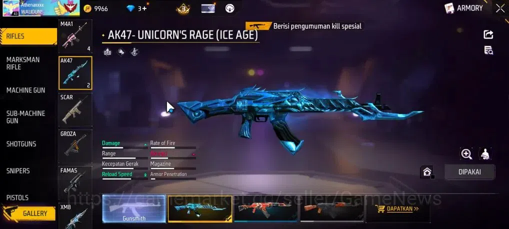 Free Fire Accounts Indonesia | M1887 Hand Of Hope | XM8 Destiny Guard image 6