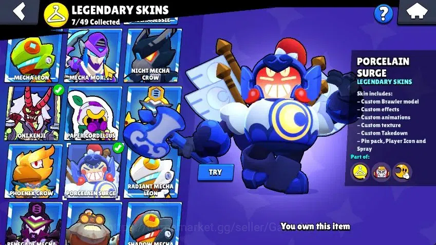 Brawl Stars Accounts Lvl 100|23K Trophy|87 Brawlers 24 MAX Lvl|6 Hypch Skins [LEdgar,LMortis,3 Rico] 7Legend 7Myth 13