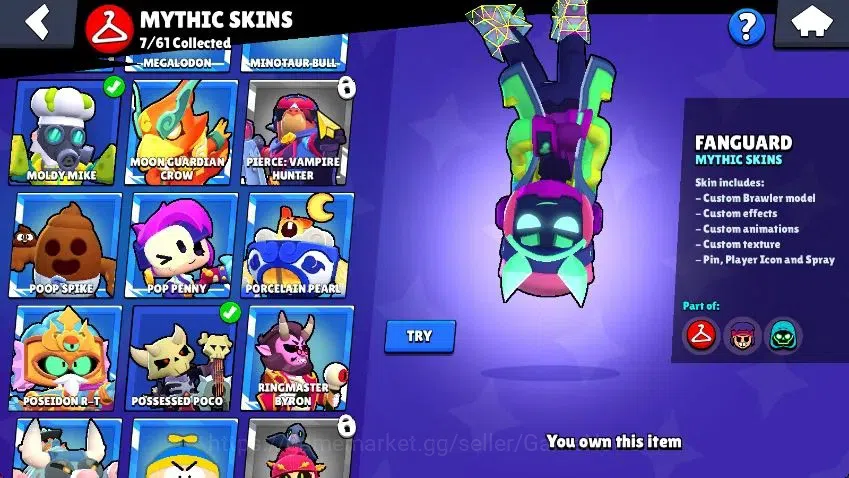Brawl Stars Accounts Lvl 100|23K Trophy|87 Brawlers 24 MAX Lvl|6 Hypch Skins [LEdgar,LMortis,3 Rico] 7Legend 7Myth 15
