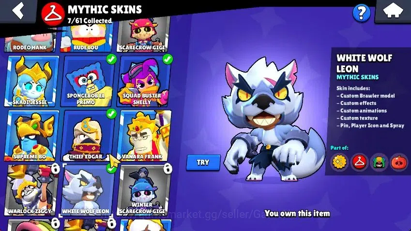 Brawl Stars Accounts Lvl 100|23K Trophy|87 Brawlers 24 MAX Lvl|6 Hypch Skins [LEdgar,LMortis,3 Rico] 7Legend 7Myth 16