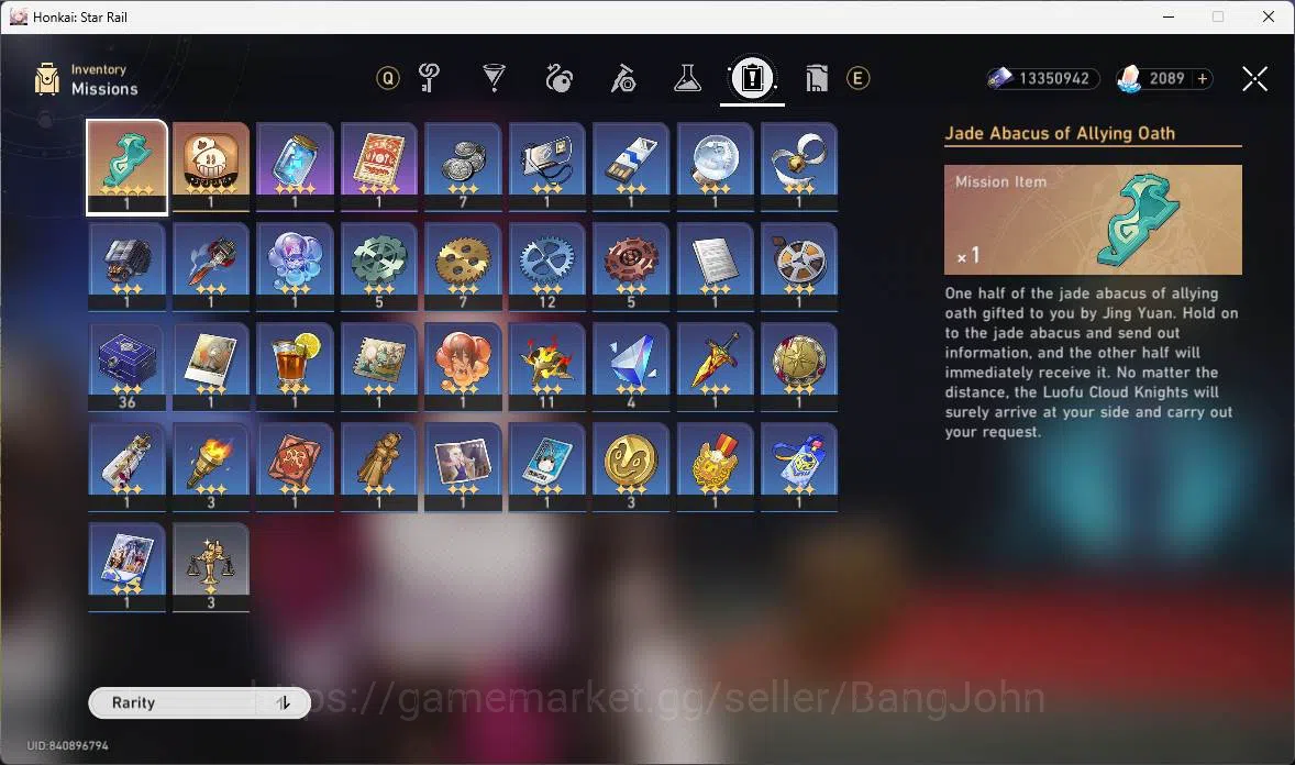 Honkai Star Rail Accounts Others ASIA|TL 60|10 Limit|Jade 2089|Hypercarry 17