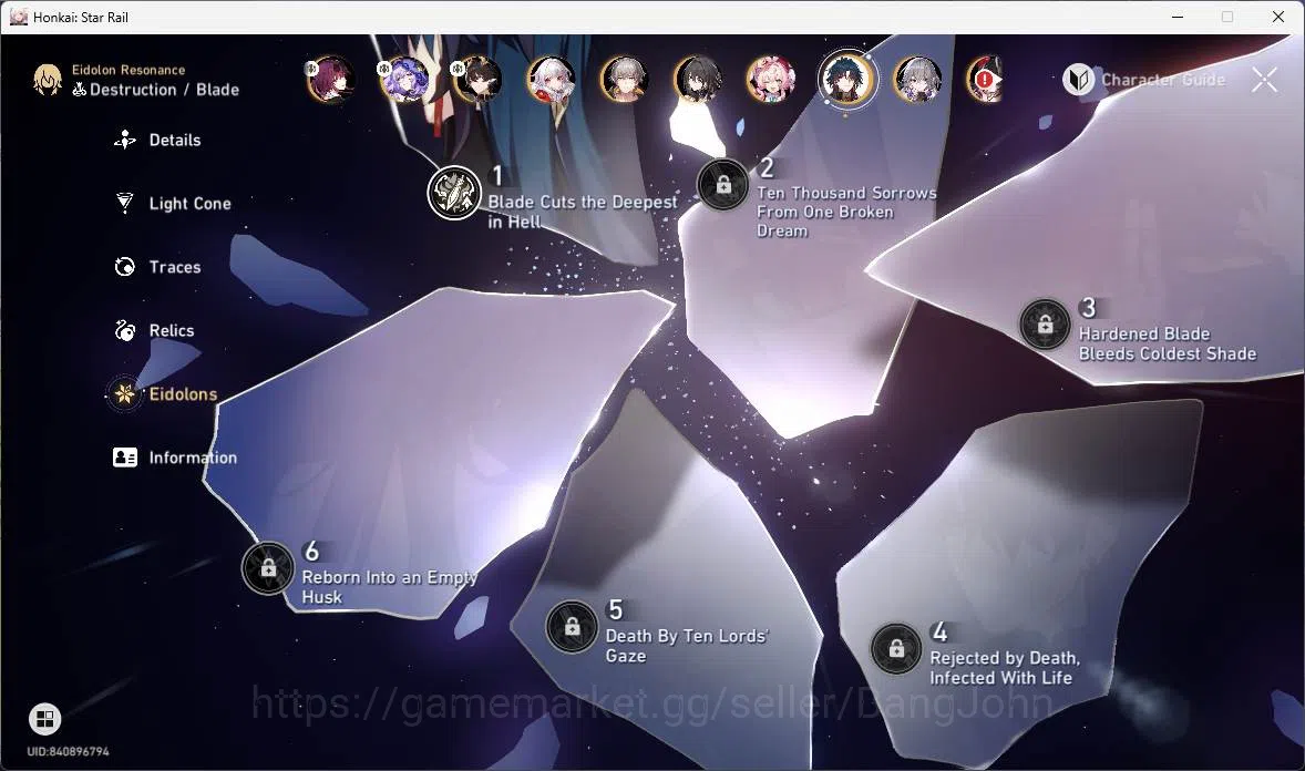 Honkai Star Rail Accounts Others ASIA|TL 60|10 Limit|Jade 2089|Hypercarry 9
