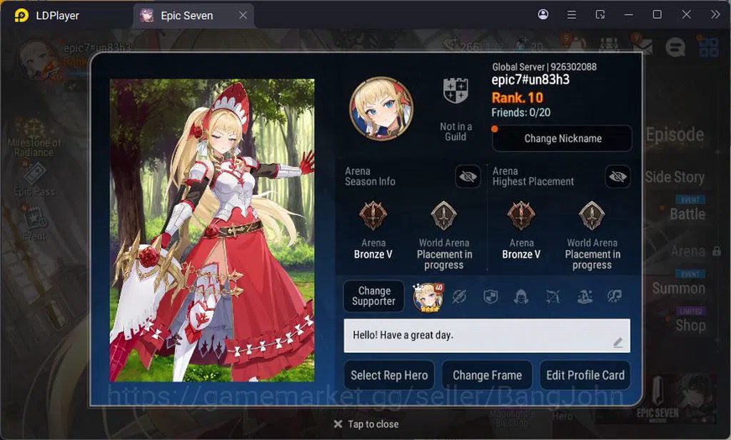 Epic Seven Accounts Global Unverif | 2 ML | Tieria | Judge Kise | Vic image 1