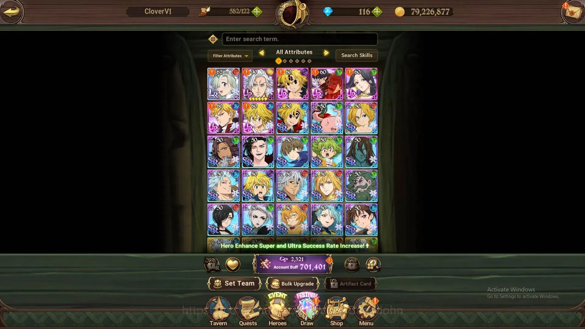 The Seven Deadly Sins: Grand Cross Accounts Global | 701k CC | 116 DM |1 LR+5 UR |LR P Elizabe image 4