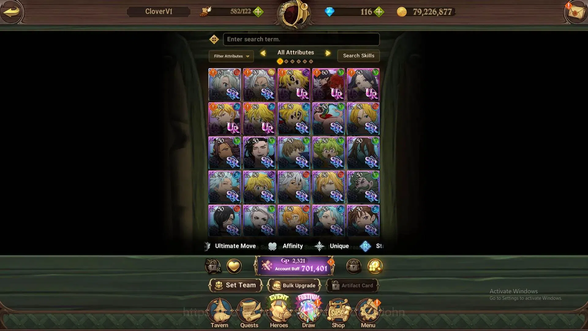 The Seven Deadly Sins: Grand Cross Accounts Global | 701k CC | 116 DM |1 LR+5 UR |LR P Elizabe image 5