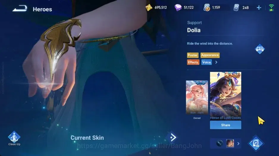 Honor of Kings Accounts Global | 112H 235S | MYTHIC Diaochan, LEGEND Li Xi image 10
