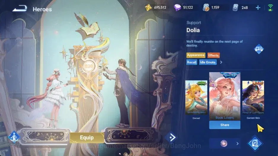 Honor of Kings Accounts Global | 112H 235S | MYTHIC Diaochan, LEGEND Li Xi image 12