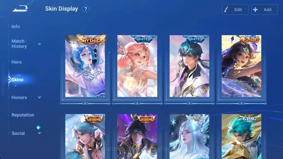 Honor of Kings Accounts Global | 112H 235S | MYTHIC Diaochan, LEGEND Li Xi image 18