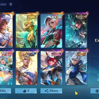 Mobile Legends: Bang Bang Accounts Collector Hero 133|Skin 309|High Immo 120|Metro Zero Ixia,Prime Granger,CC Titan Grock,CC