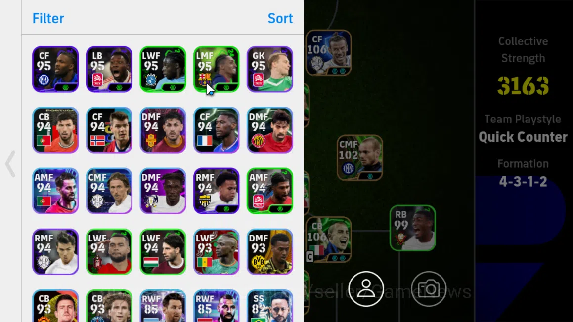 eFootball Accounts Mobile|Gareth Bale Phenom Finish,Vitinha Visi Pass image 15