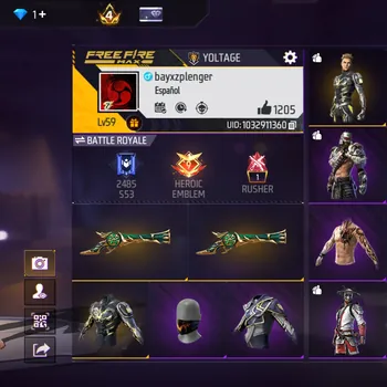 Free Fire Accounts AKUN 6 YEARS OLD - BUNDLE SEMUA OLD - M1887 TROMPET - BUNDLE SUPER IDAMAN