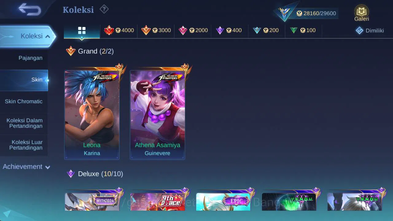 Mobile Legends: Bang Bang Accounts Global|hero 67,skin 114, KOF guin,venom(harley,GS) image 10