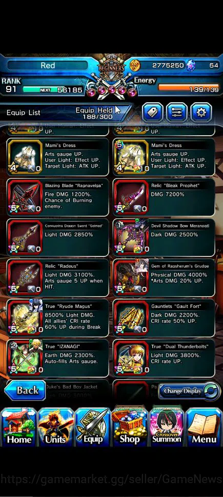 Grand Summoners Accounts Global|Rank 91|17 Ascend+8 TW|[Inumuta,Roy,Emiya,S image 10