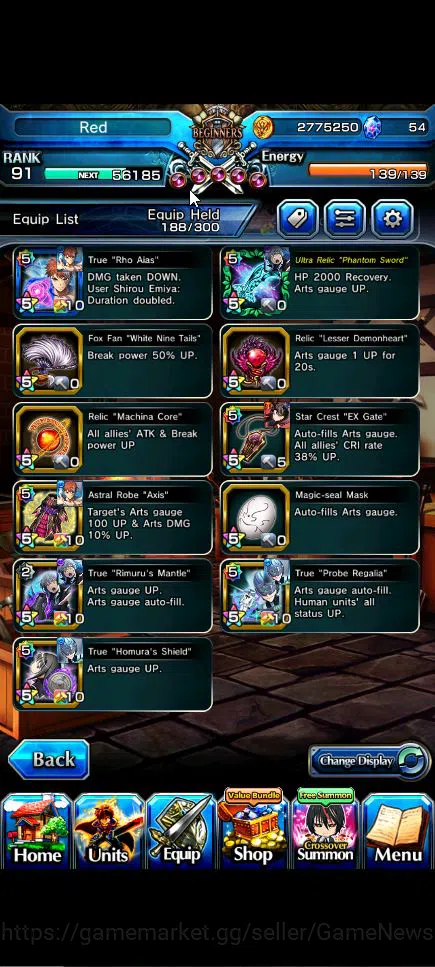 Grand Summoners Accounts Global|Rank 91|17 Ascend+8 TW|[Inumuta,Roy,Emiya,S image 5