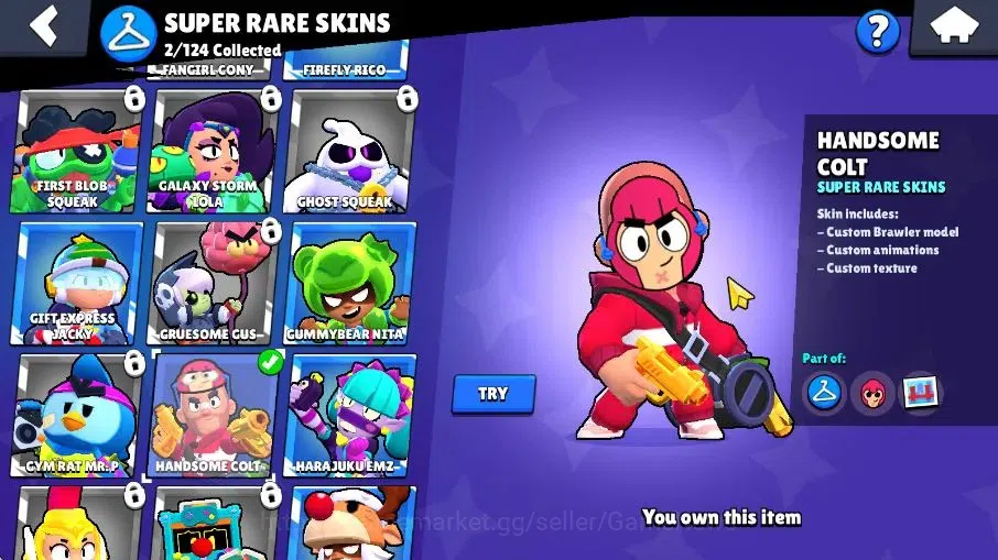 Brawl Stars Accounts 3436 Trophy|30 Brawlers 1Max Brawlers [Edgar] |11 Skins|2 Rare Skins|3,8K Bling|9,3K Coins|CN ON|Take 10