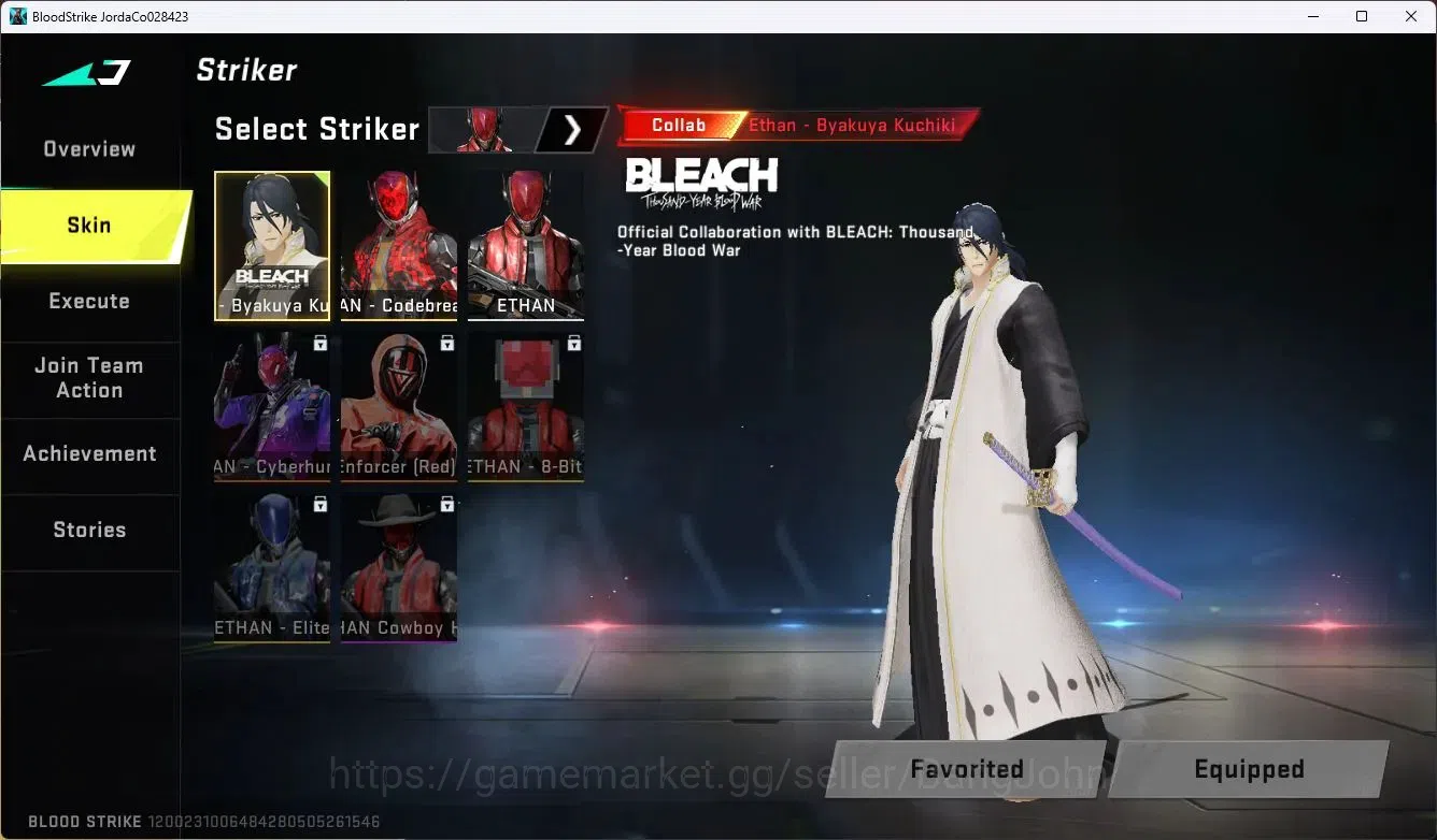 Blood Strike Accounts ASIA | BLEACH Byakuya Kuchiki | EVA MCX-EVA-00 | 1 image 12