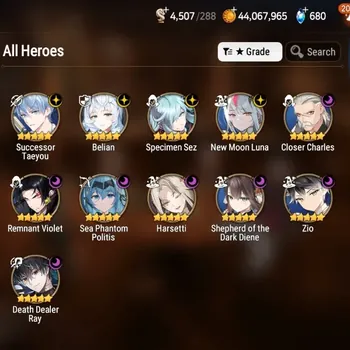 Epic Seven Accounts High-End Global UnVerif|NewEra|11 ML(Zio,Har Setti,Shepherd,Belian,NM Luna)+AUBE,Estelle,A Ludwig,AS