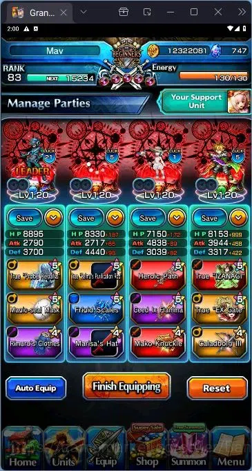 Grand Summoners Accounts End-Game [GLOBAL] Rank 83 | 18 Ascend | Houka Inumuta TW | Summer Miyu | WH Fen | Demon Lord Rimuru 4