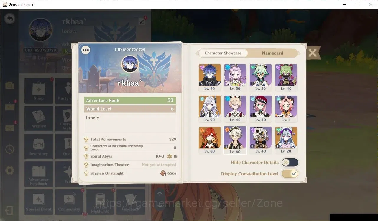 Genshin Impact Accounts Others ASIA|AR 53|3 Limit+1(*5Wpn)|(Mavuika,Skirk, Flins)|Low Explore|Check SS|TakeMail(GI762Z) 2