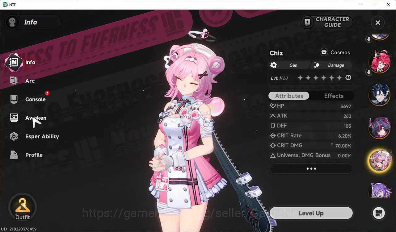 Neverness to Everness Accounts Global SEA|HL40|TL28|8 SSR([Chaos+Livery,Shinku]+Sign,Hotori,Nanally),DaffodilA1+Sign,etc|3 11