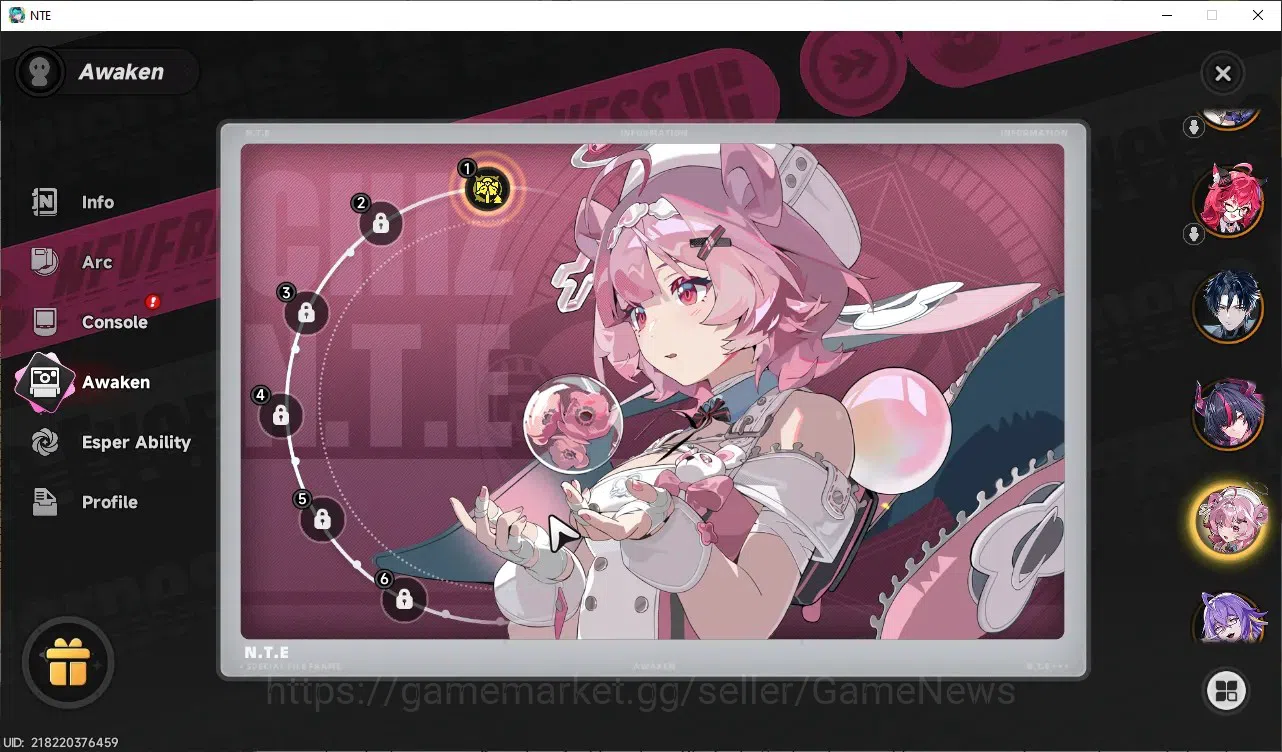 Neverness to Everness Accounts Global SEA|HL40|TL28|8 SSR([Chaos+Livery,Shinku]+Sign,Hotori,Nanally),DaffodilA1+Sign,etc|3 13