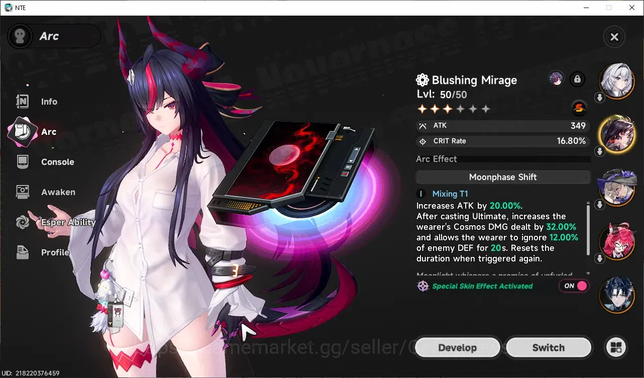 Neverness to Everness Accounts Global SEA|HL40|TL28|8 SSR([Chaos+Livery,Shinku]+Sign,Hotori,Nanally),DaffodilA1+Sign,etc|3 4