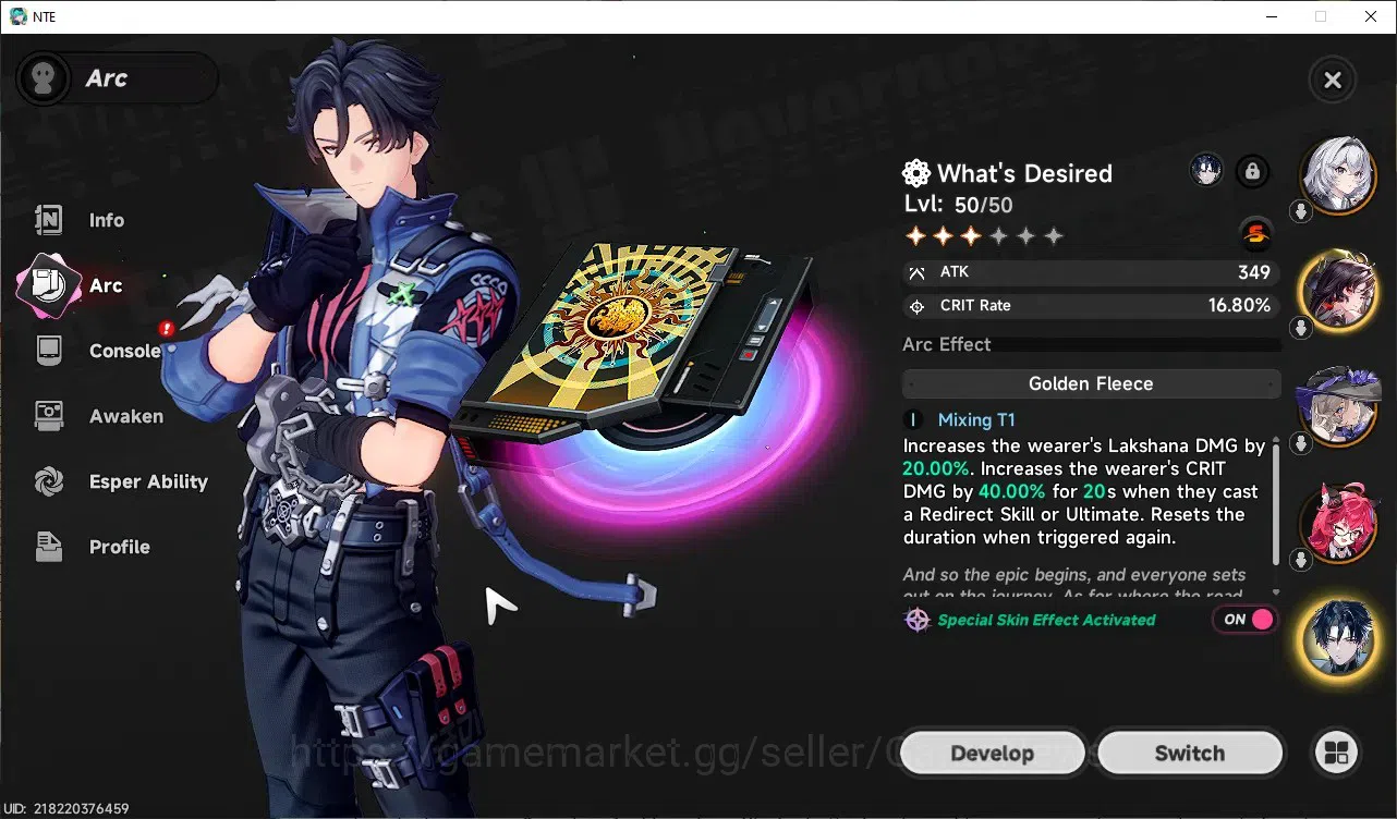 Neverness to Everness Accounts Global SEA|HL40|TL28|8 SSR([Chaos+Livery,Shinku]+Sign,Hotori,Nanally),DaffodilA1+Sign,etc|3 6