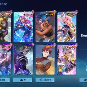 Mobile Legends: Bang Bang Accounts Collector Hero 116|Skin 208|Ex Glory 75|KOF Karina,Luckybox(Selena,Odette),CC 10th
