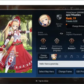 Epic Seven Accounts Starter Global|Starter|2 ML(Lisette+Commander Pavel),Tenebria Max|PoH+Bless ON|Episode 1 Untouched|SS
