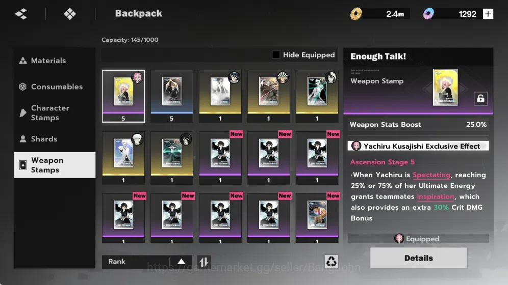 BLEACH: Soul Resonance Accounts Nuverse SEA | Lvl 50 | 6 SSR (Ichigo Inner Hollow B1,Ulquiorra Resurrec)+Stamp 15