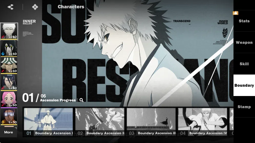 BLEACH: Soul Resonance Accounts Nuverse SEA | Lvl 50 | 6 SSR (Ichigo Inner Hollow B1,Ulquiorra Resurrec)+Stamp 4
