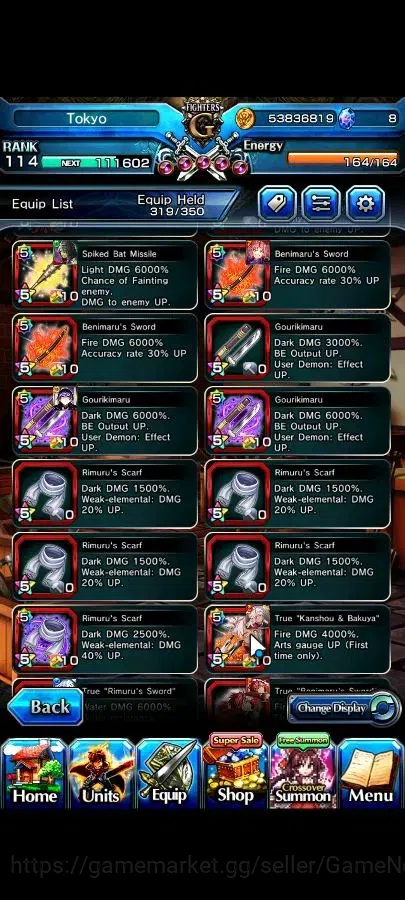 Grand Summoners Accounts Global|Rank 114|20 Ascend+17 TW|[Houka Inumuta,Shi image 15