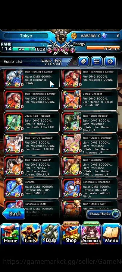 Grand Summoners Accounts Global|Rank 114|20 Ascend+17 TW|[Houka Inumuta,Shi image 16