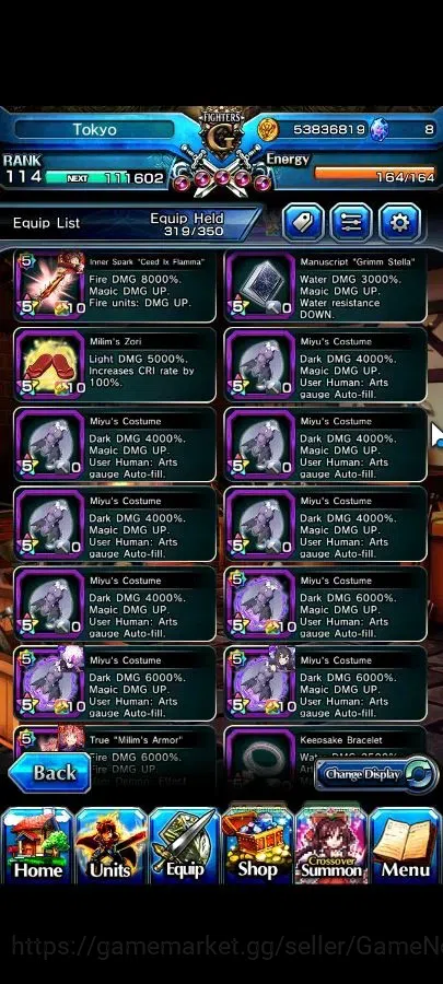 Grand Summoners Accounts Global|Rank 114|20 Ascend+17 TW|[Houka Inumuta,Shi image 19