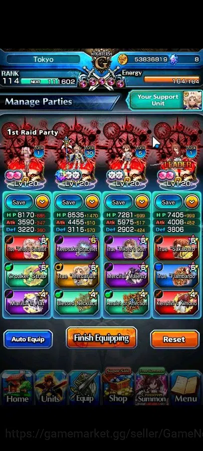 Grand Summoners Accounts Global|Rank 114|20 Ascend+17 TW|[Houka Inumuta,Shi image 2