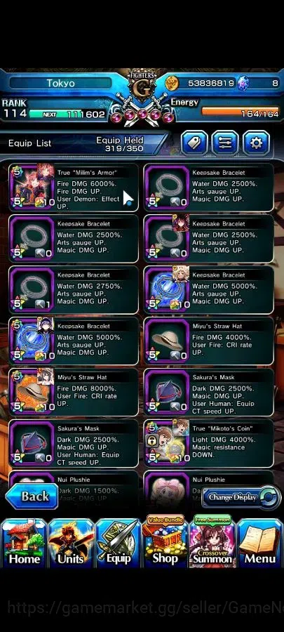 Grand Summoners Accounts Global|Rank 114|20 Ascend+17 TW|[Houka Inumuta,Shi image 20