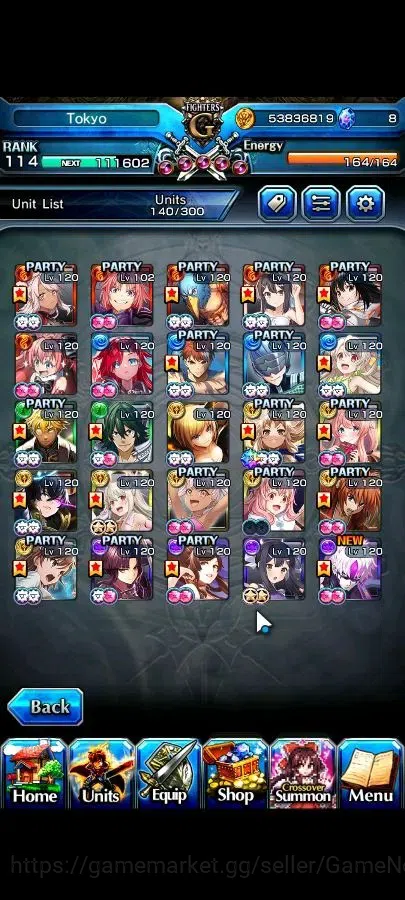 Grand Summoners Accounts Global|Rank 114|20 Ascend+17 TW|[Houka Inumuta,Shi image 3