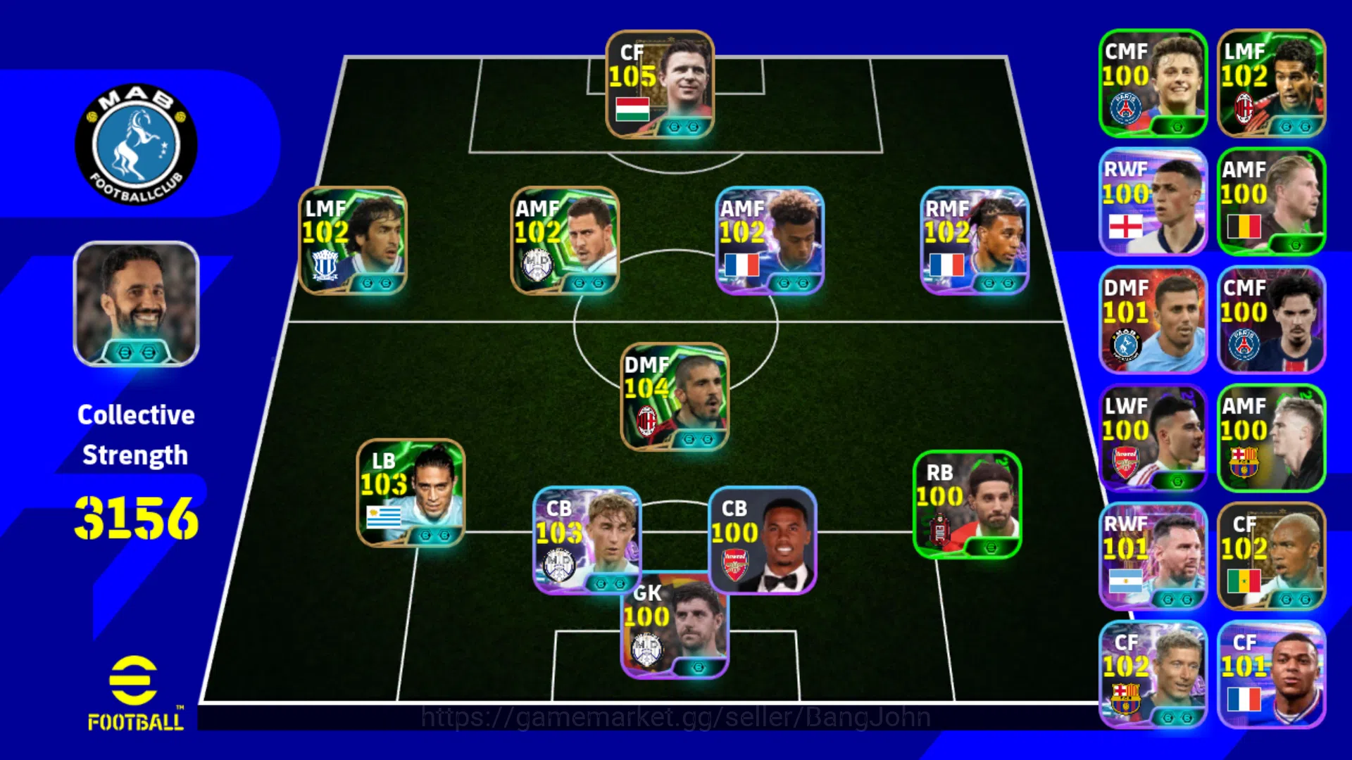 Power 3156 | Ferenc Puskas Epic DB | Gennaro Gattuso Epic DB | Dean Huijsen | Michael Olise | Desore Doue EFB584B eFootball Others Power 3156 | Ferenc Puskas Epic DB | Gennaro Gatt image 1